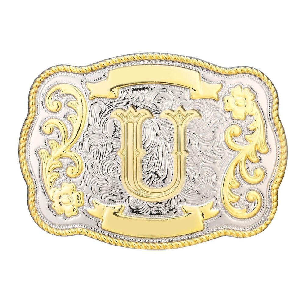 7580 Belt Buckle Western Cowboy Cowgirl Rodeo Vintage Initial Letter